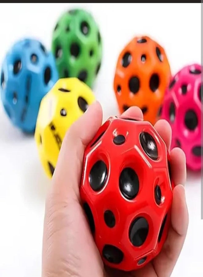 SARASI Light Moon Bouncy Ball for Kids, Anti Stress & High Bounce Ball [Pack 1Pcs ]- 7.5 cm (Multicolor) - Image 2